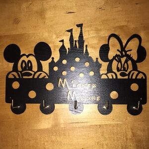 Wooden Mickey Mouse inspired key holder